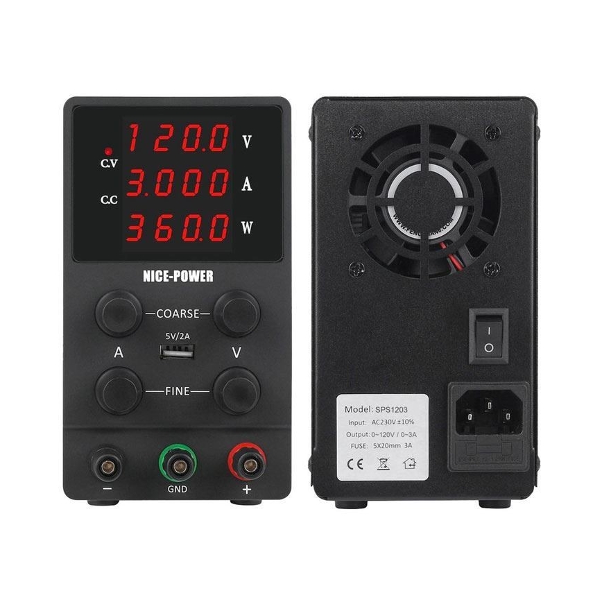 Laboratory power source 0-120V/0-3A