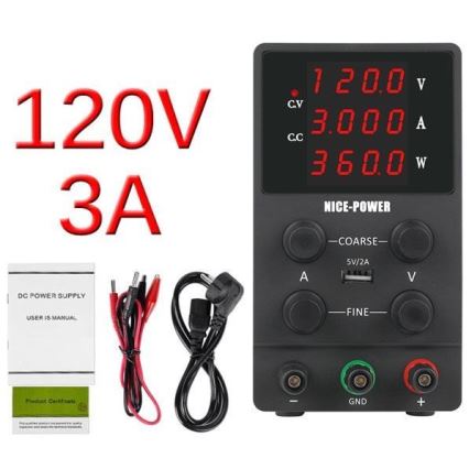 Laboratory power source 0-120V/0-3A