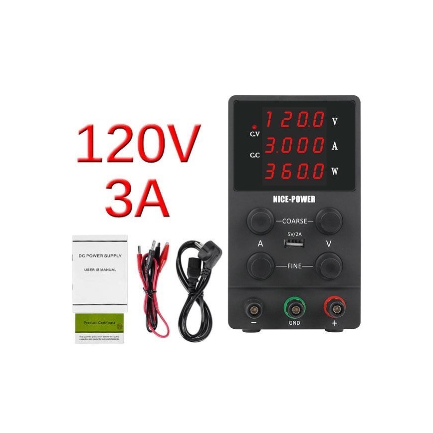 Laboratory power source 0-120V/0-3A