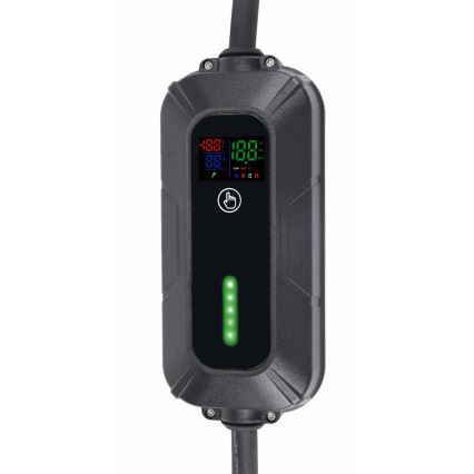 Reseladdningsstation för elbilar EV/PHEV AC Typ 2 16A/400V 11kW IP55 7m + adapter 230V 3,7kW + låda