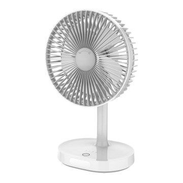 Laddningsbar Bordsfläkt med LED-lampa 3000mA/3,7V microUSB