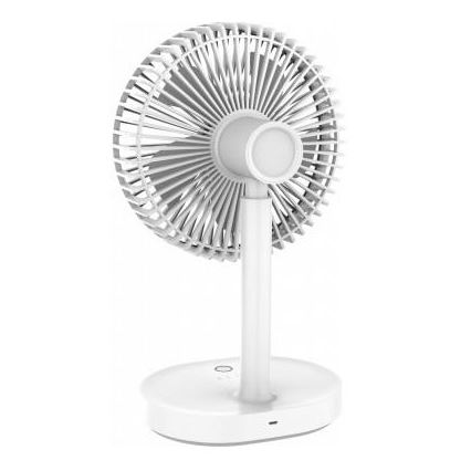 Laddningsbar Bordsfläkt med LED-lampa 3000mA/3,7V microUSB