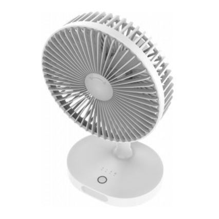 Laddningsbar Bordsfläkt med LED-lampa 3000mA/3,7V microUSB