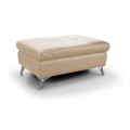 Läder pall SALERNO II 66x100 cm beige