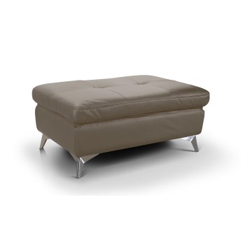 Läder pall SALERNO II 66x100 cm brun