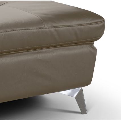 Läder pall SALERNO II 66x100 cm brun