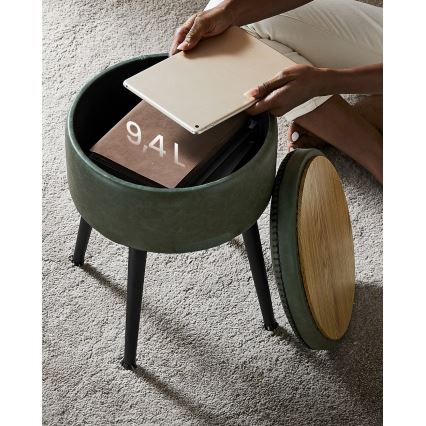 Läderpall CORE, grön