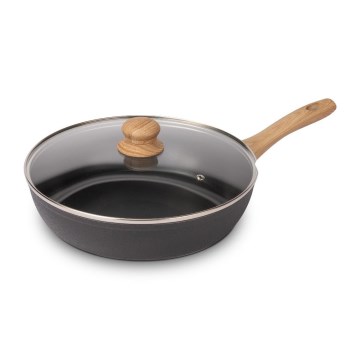 Lamart - Panna med lock 28 cm svart/brun
