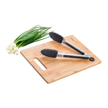Lamart - Skärbräda för kök 30x22 cm + tongs