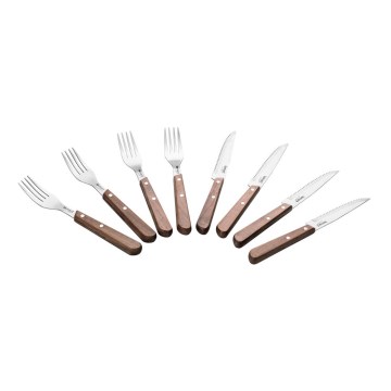 Lamart - Steak cutlery kit 8 delar valnöt