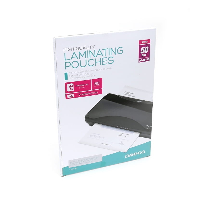 Lamineringsfolie A4 20 st + A5 20 st + affärsbild 10 st