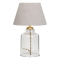Lampă de masă AYD 1xE27/40W/230V crem/transparentă