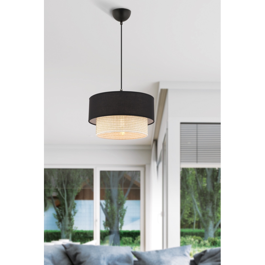 Lampa ECHO 1xE27/60W/230V svart/krem