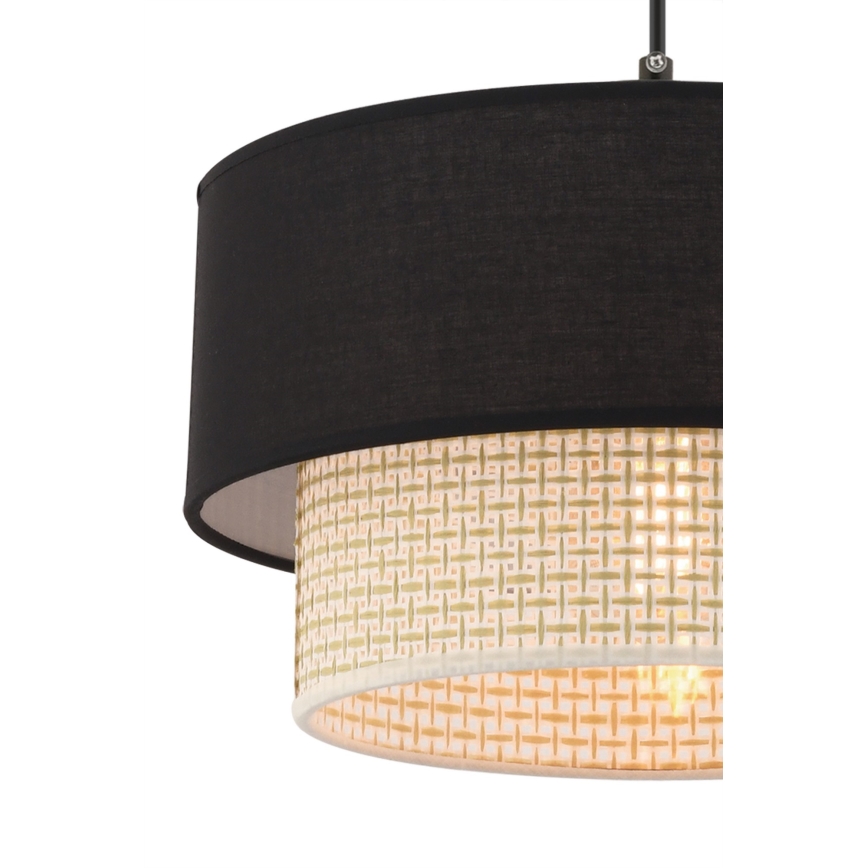 Lampa ECHO 1xE27/60W/230V svart/krem