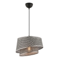 Lampa hängande BARETTE 1xE27/60W/230V grå/blank krom