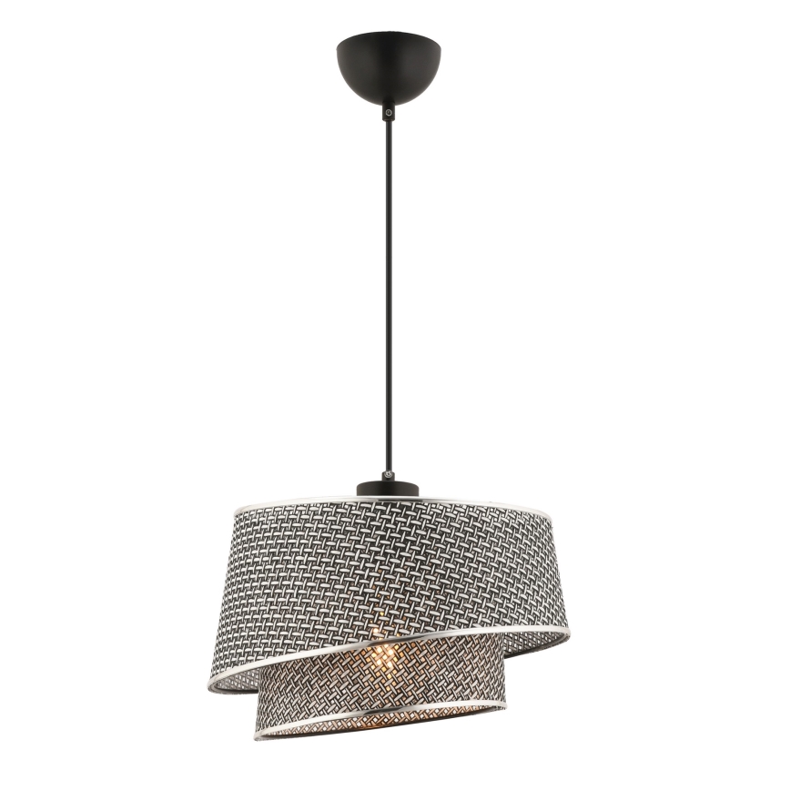 Lampa hängande BARETTE 1xE27/60W/230V grå/blank krom