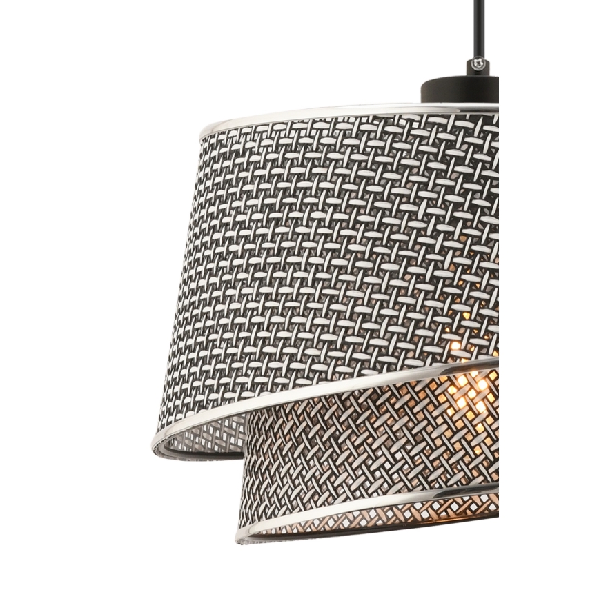 Lampa hängande BARETTE 1xE27/60W/230V grå/blank krom