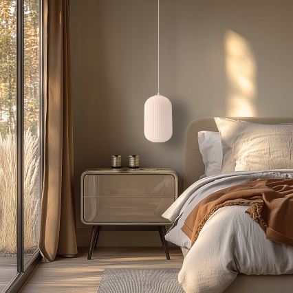Lampa hängande CRESTO 1xE27/40W/230V vit