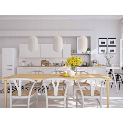 Lampa hängande CRESTO 1xE27/40W/230V vit