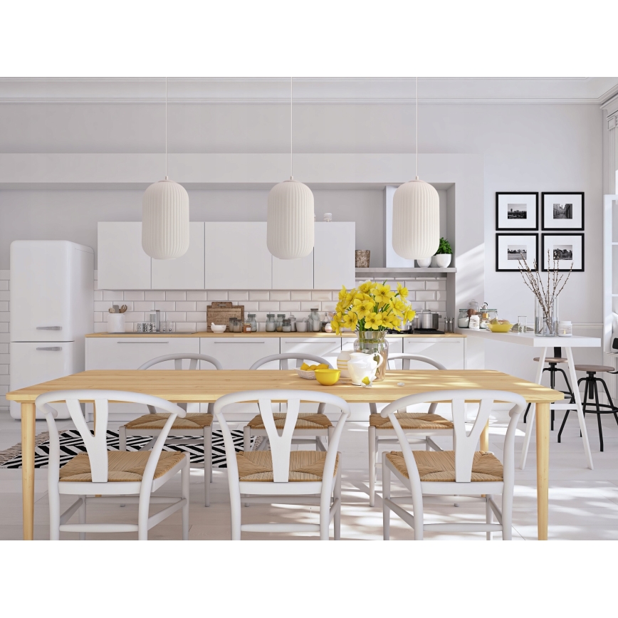 Lampa hängande CRESTO 1xE27/40W/230V vit