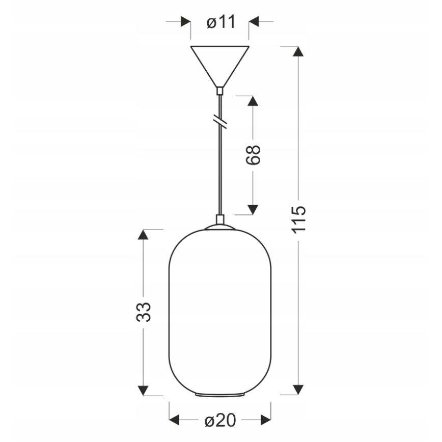 Lampa hängande CRESTO 1xE27/40W/230V vit