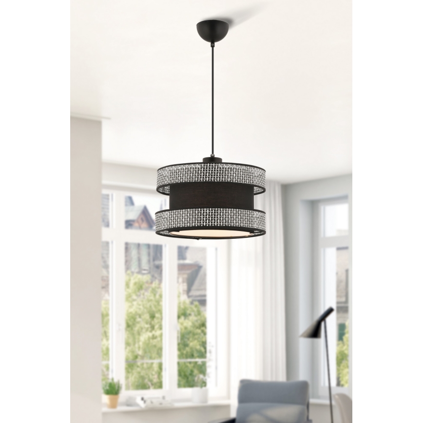 Lampa hängande HALO 1xE27/60W/230V svart/grå