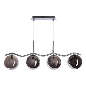 Lampa hängande LUMOS 4xG9/20W/230V rök svart