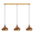 Lampa hängande MUBA 3xE27/40W/230V koppar