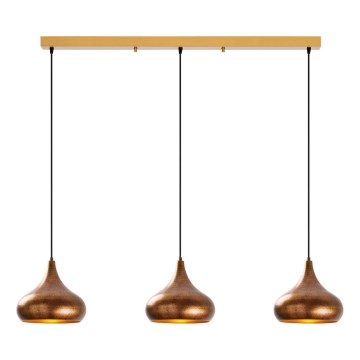 Lampa hängande MUBA 3xE27/40W/230V koppar