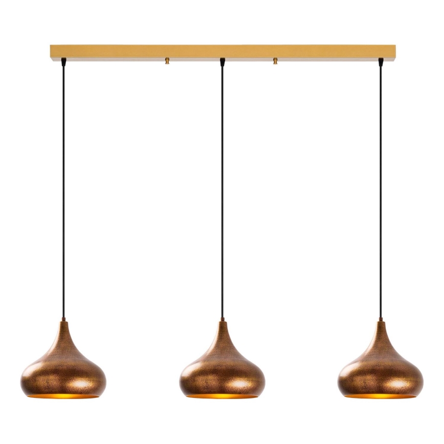 Lampa hängande MUBA 3xE27/40W/230V koppar