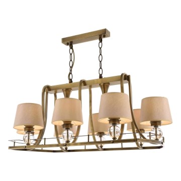 Lampa hängande NARA 6xE27/40W/230V mässing