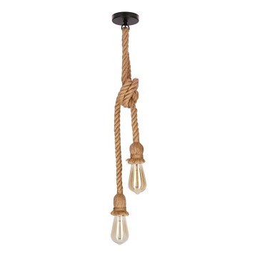 Lampa hängande VIDEA 2xE27/40W/230V brun