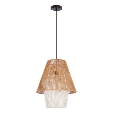 Lampa i hängande AFRICA 1xE27/40W/230V diameter 40 cm brun/kräm