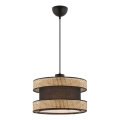 Lampa i snöre HALO 1xE27/60W/230V brun/beige