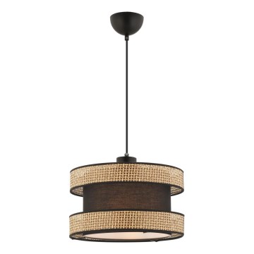 Lampa i snöre HALO 1xE27/60W/230V brun/beige