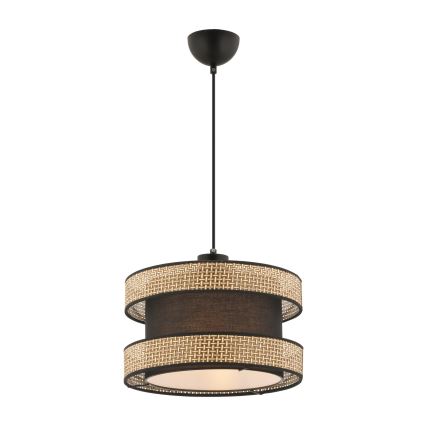 Lampa i snöre HALO 1xE27/60W/230V brun/beige