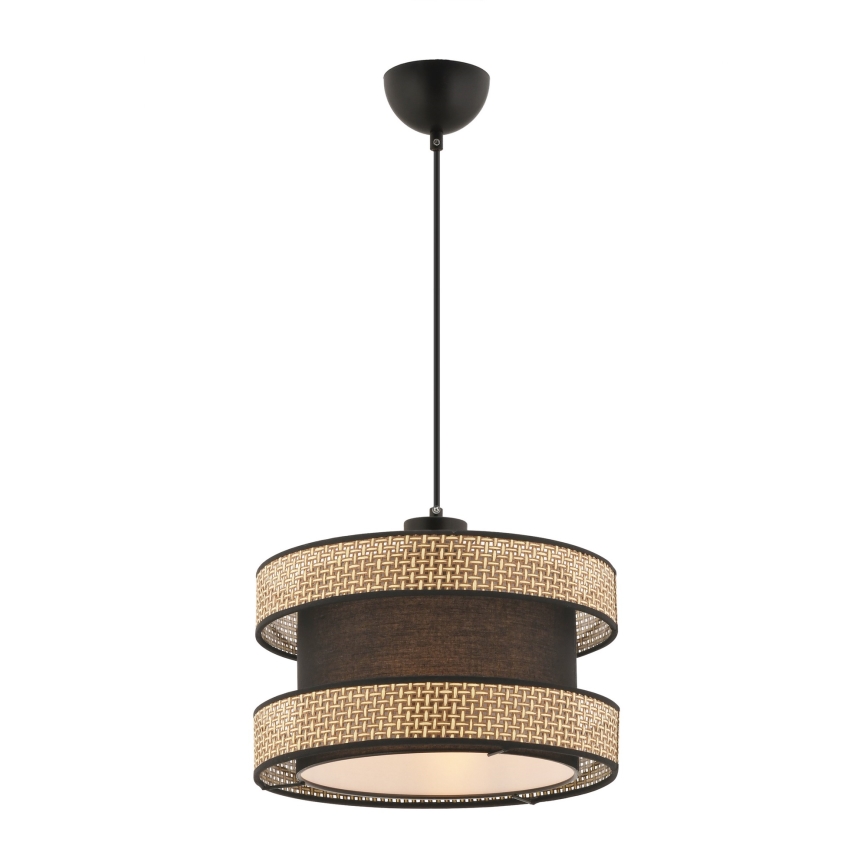 Lampa i snöre HALO 1xE27/60W/230V brun/beige
