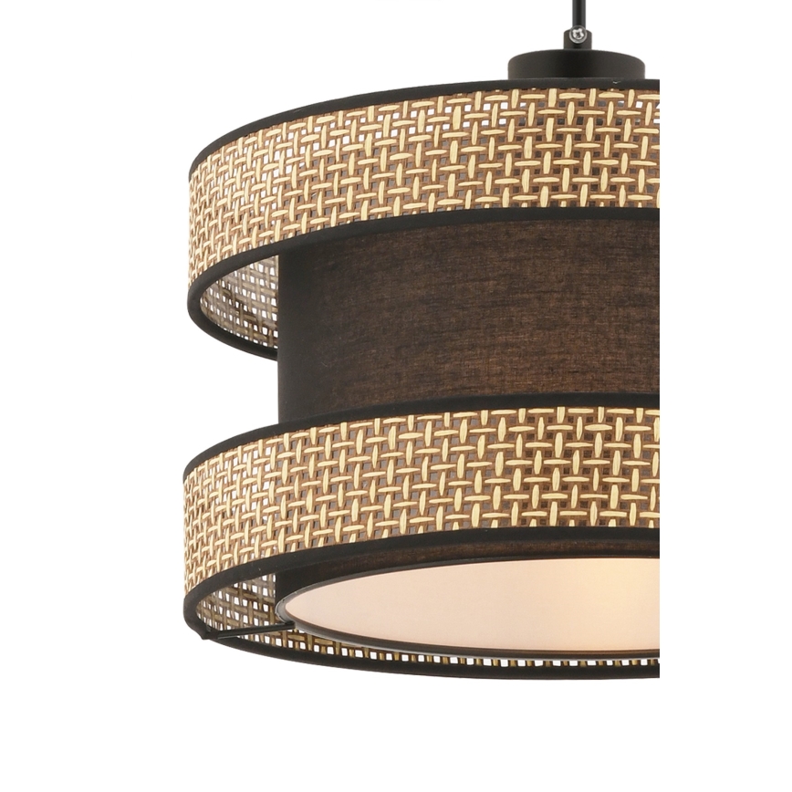 Lampa i snöre HALO 1xE27/60W/230V brun/beige