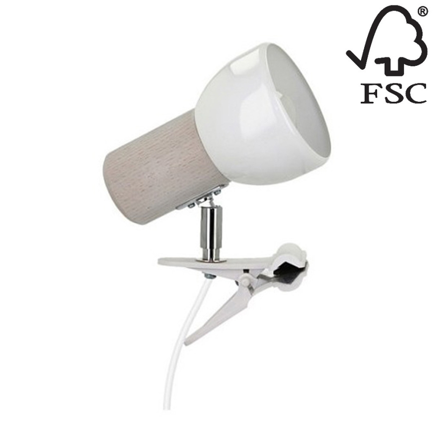 lampa med klämma SVENDA 1xE27/60W/230V - FSC-certifierad
