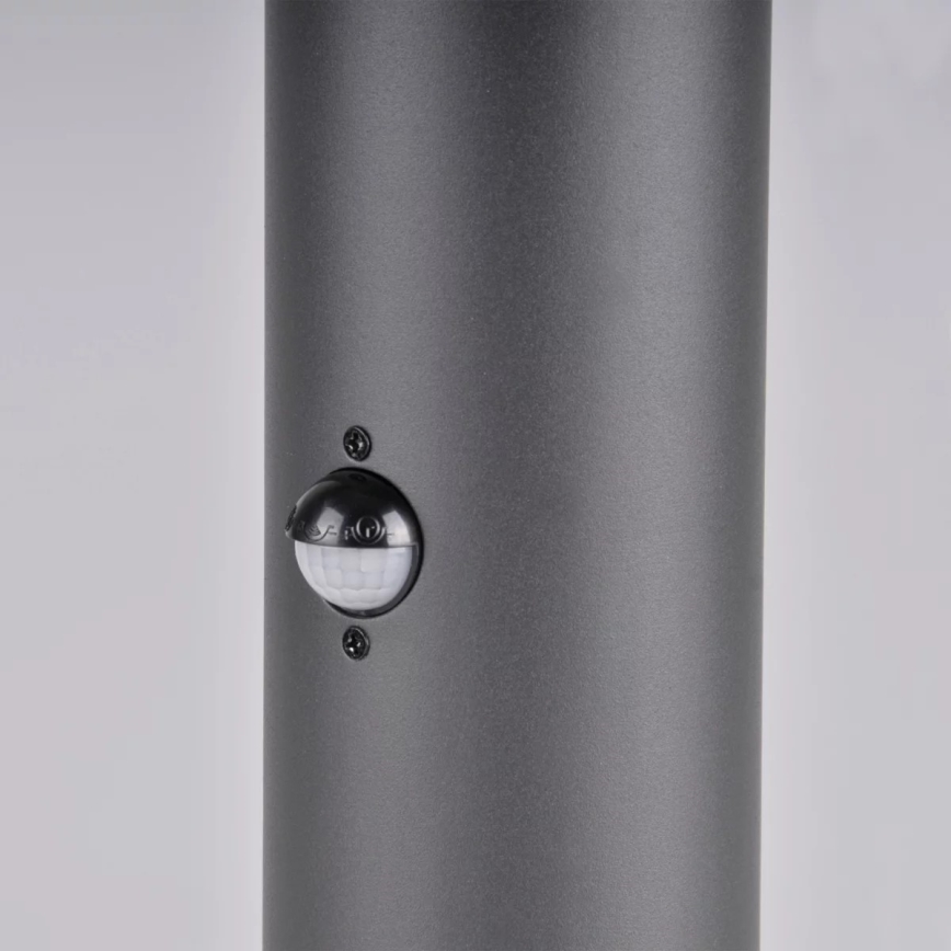 Lampa med sensor för utomhusbruk DALLAS 1xE27/12W/230V IP44 antracit