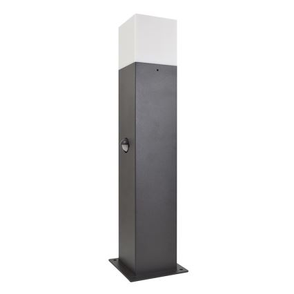 Lampa med sensor för utomhusbruk NEW YORK 1xE27/12W/230V IP44 44 cm antracit