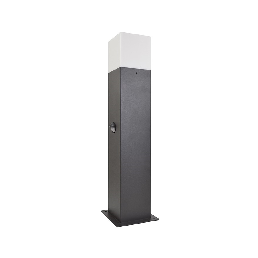 Lampa med sensor för utomhusbruk NEW YORK 1xE27/12W/230V IP44 44 cm antracit