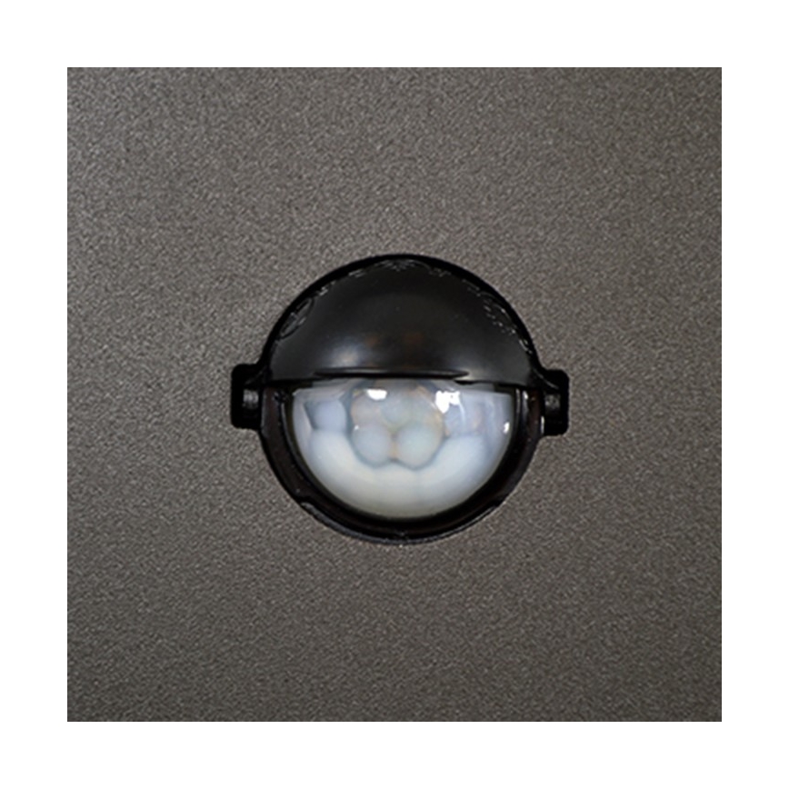 Lampa med sensor för utomhusbruk NEW YORK 1xE27/12W/230V IP44 44 cm antracit