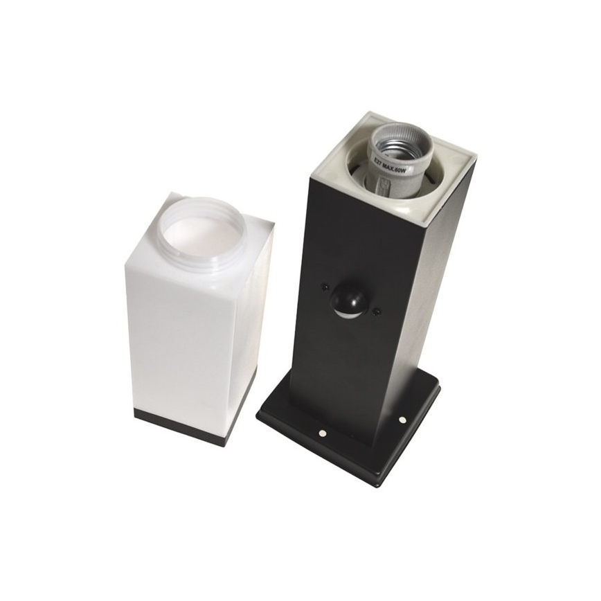 Lampa med sensor för utomhusbruk SOPPA 1xE27/60W/230V IP44 45 cm svart