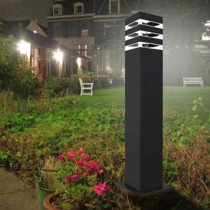 Lampa med sensor för utomhusbruk TEKSAS 1xE27/12W/230V IP44 44 cm antracit