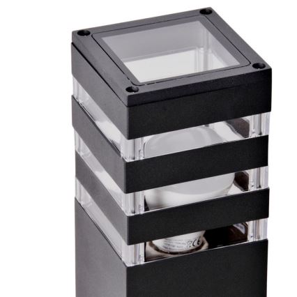 Lampa med sensor för utomhusbruk TEKSAS 1xE27/12W/230V IP44 44 cm antracit