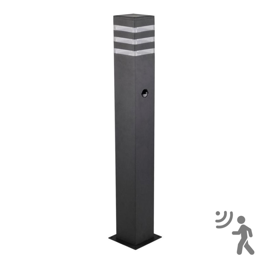 Lampa med sensor för utomhusbruk TEKSAS 1xE27/12W/230V IP44 74 cm antracit