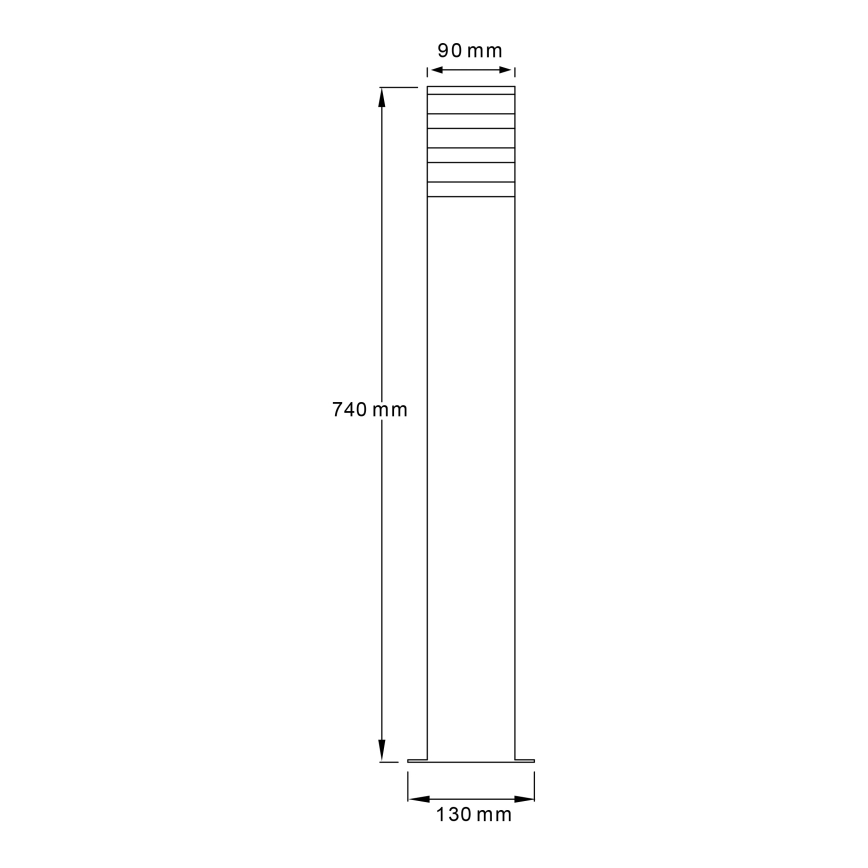 Lampa med sensor för utomhusbruk TEKSAS 1xE27/12W/230V IP44 74 cm antracit