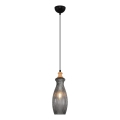Lampa med snöre BOTTLE 1xE14/4W/230V rökfärgad