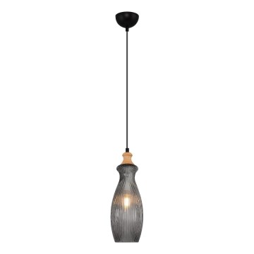 Lampa med snöre BOTTLE 1xE14/4W/230V rökfärgad